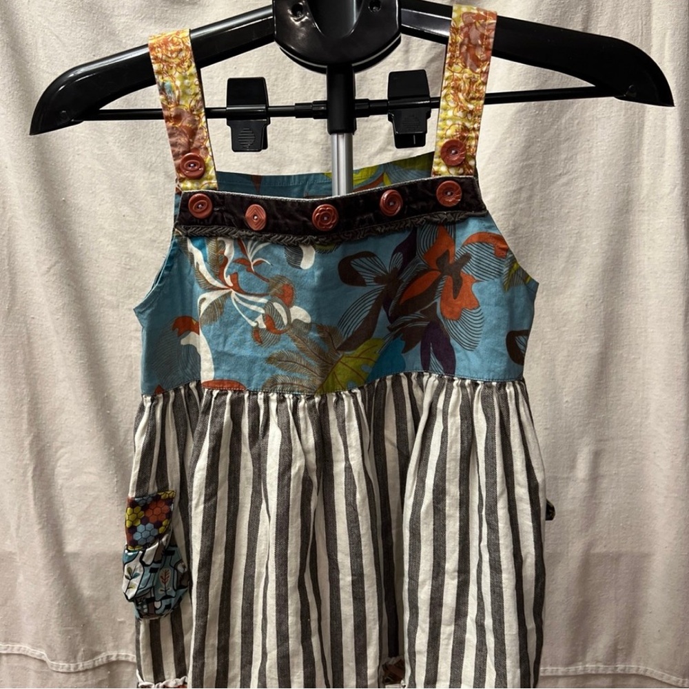 Floral and Striped Girls Matilda Jane top